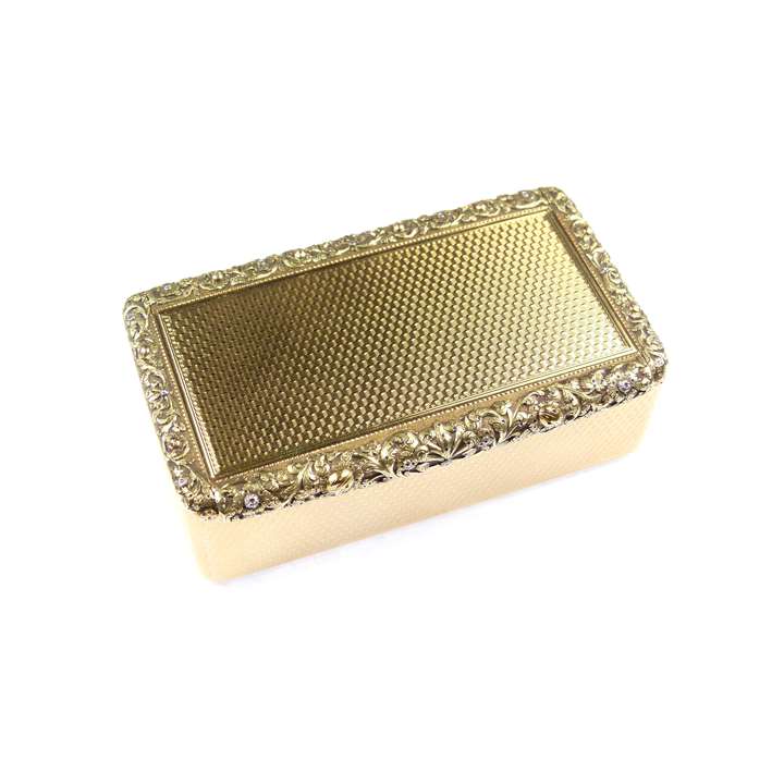 George IV gold rectangular presentation box